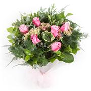Six Pink Roses 