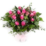 Dozen Pink Roses 